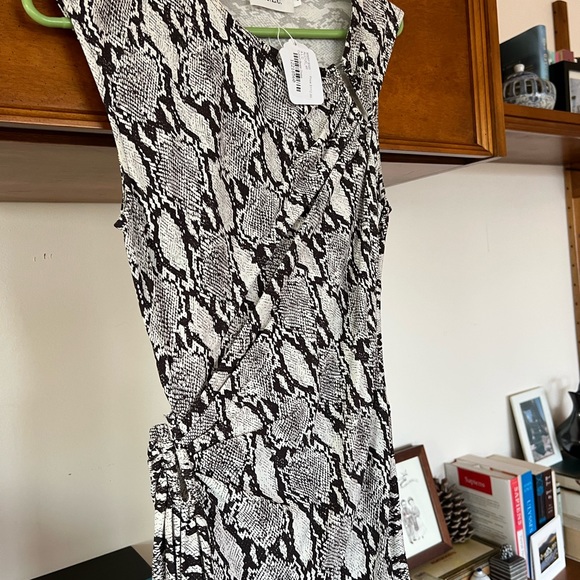 NWT A.L.C Beale Snakeskin Print Cutout Midi Dress - Picture 6 of 8